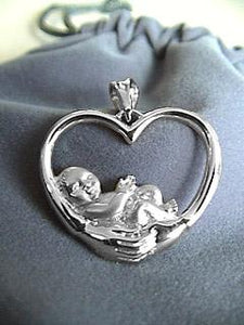 "A Mother's Heart" Charm Sterling Silver