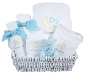 Blue Lullaby - Personalized Luxury Layette Basket