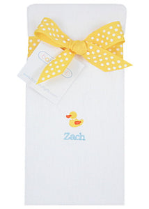 Personalized Just Ducky Baby Burp Cloth