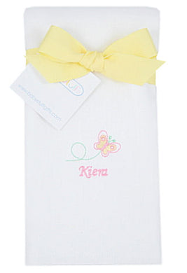 Personalized Baby Butterfly Burp Cloth