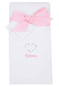 Personalized Sweet Heart Baby Burp Cloth
