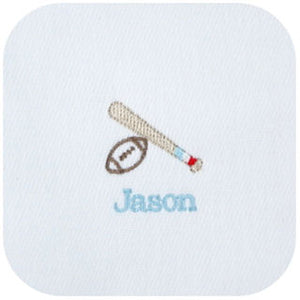 Personalized Rookie League Baby Burp Cloth