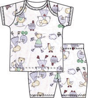 2 Piece Short PJ Print Set Girls