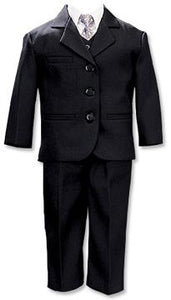 5-Piece Special Occasion Boys Suit Black