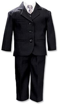 5-Piece Special Occasion Boys Suit Black
