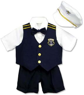 5 Piece Nautical Summer Shorts Suit Set