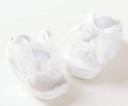 Baby Girl's Crocheted Christening Knit Booties