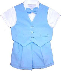 Big Boys Light Blue Dressy Shorts Set