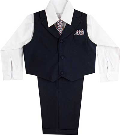 Boys Special Occasion Navy Blue Suit