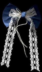 Denim & Lace Bow