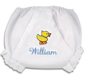 Embroidered Duck "Fancy Pants" Diaper Cover