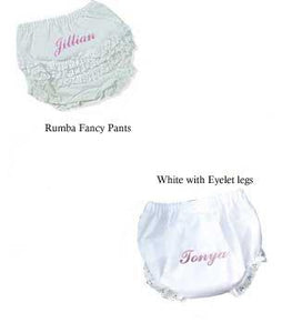 Embroidered Fancy Pants Girls Diaper Cover