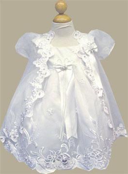 Full Length Satin Christening /Baptism Gown