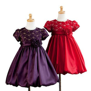 Girls Bubble Style Party Dress