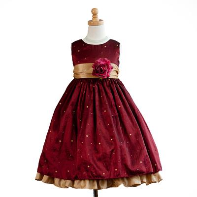 Girls Burgundy Special Occasion Dress