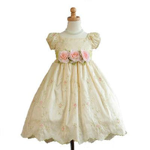 Girls Flower Banana Party Dress