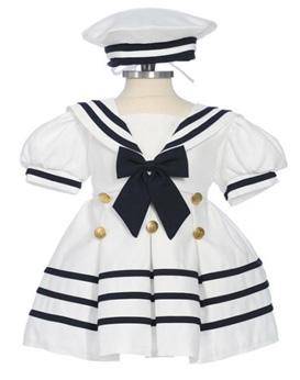 Girls Nautical Sailor Dress – Baby Stuff Gifts