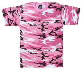 Girls Pink Camo Tee Shirt