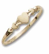 Gold Heart Baby Ring