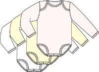 Infant Girl's 3 Pack Long Sleeved Bodysuits