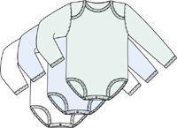 Infants Boy's 3 Pack Long Sleeved Bodysuits