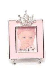 Jeweled Crown Pink Photo Frame