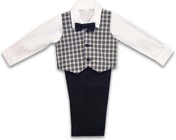 Just Darling Boys 4 Piece Navy Vested Suit
