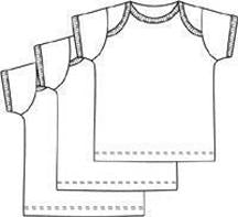 Lap Shoulder Pull On Tee Shirts Pack of 3