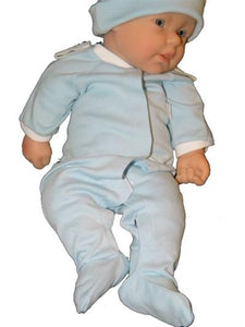 Light Blue Preemie Coverall