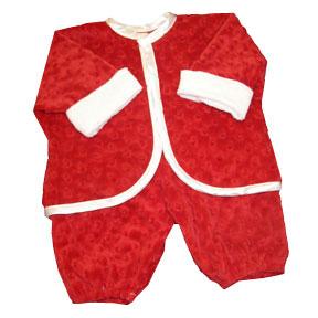 Minky Dot Super Soft Santa Suit