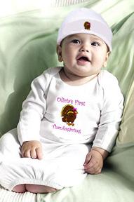 "My 1st Thanksgiving" Gown & Hat Set