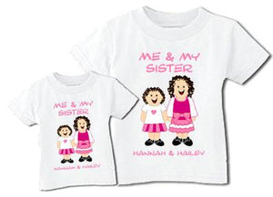 Personalized "Me and My Sister" Tee Shirt