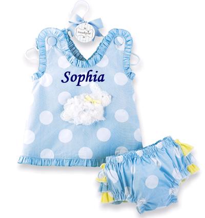 Personalized Bunny Pinafore And Bloomer Set