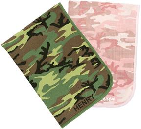 Personalized Camo Receiving Blanket
