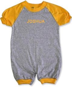 Personalized Gold & Grey Tee Romper