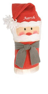 Personalized Holiday Blanket & Hat Set Santa