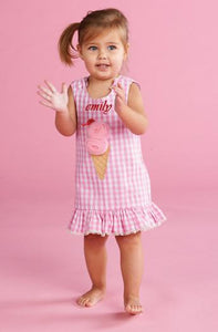 Personalized Ice Cream Pom Pom Dress