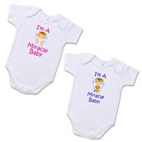 Personalized Miracle Baby Creeper for Twins