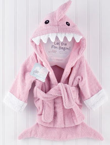 Personalized Pink Terry Shark Robe