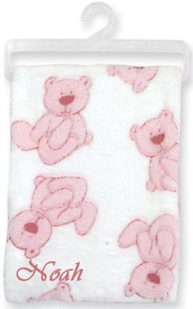 Personalized Plush Bear Blanket
