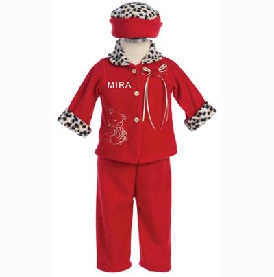 Personalized Red Top & Leggings Set