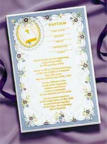 Personalized Remember Baby's Baptism Keepsake