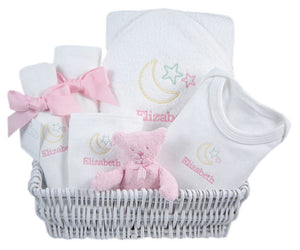 Pink Lullaby - Personalized Luxury Layette Basket