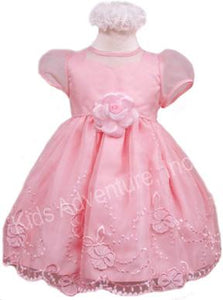 Pink Organza Fancy Party Dress