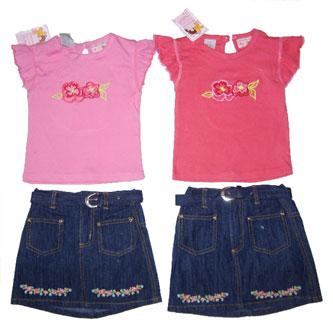 Precious Creations Denim Skirt Set