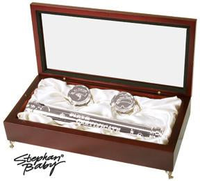 Rosewood Memory Set w/ Birth Certificate Holder
