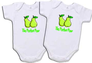 Set of 2 "The Perfect Pear" Creepers For Twins