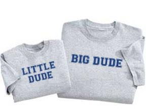 Set of Big Dude & Little Dude Tee Shirts