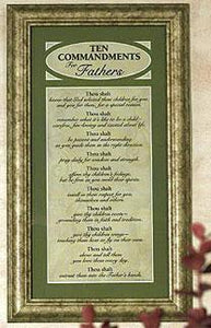 "Ten Commandments for Fathers" Framed Print
