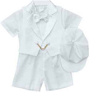 White Summer Dressy Shorts Suit